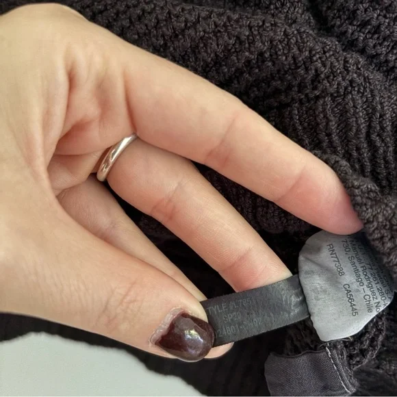 Madewell Cardigan Sweater Cotton Blend Crop Buttoned Dark Gray Size M - Picture 5 of 7